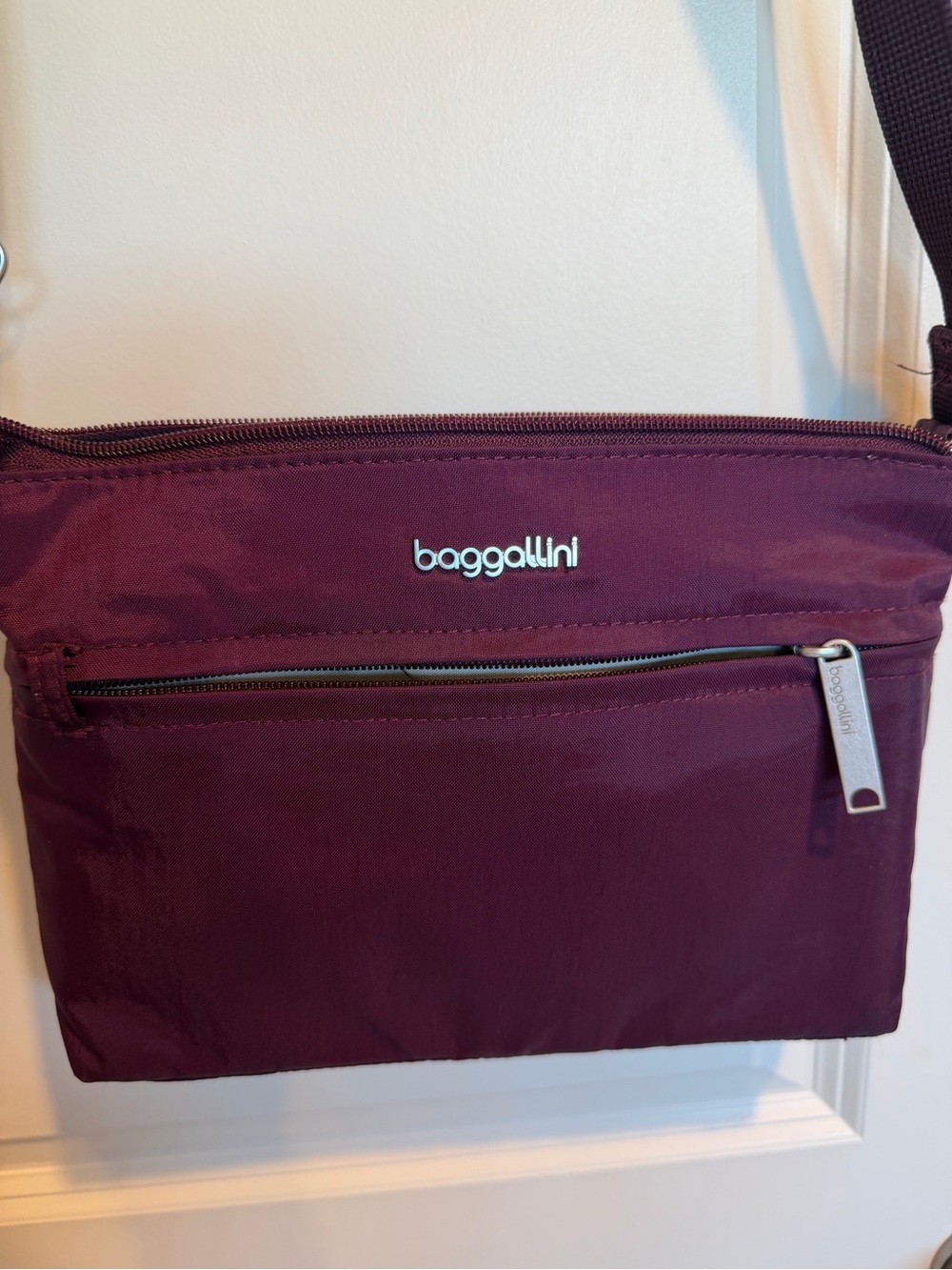 Baggallini Burgundy Nylon Crossbody